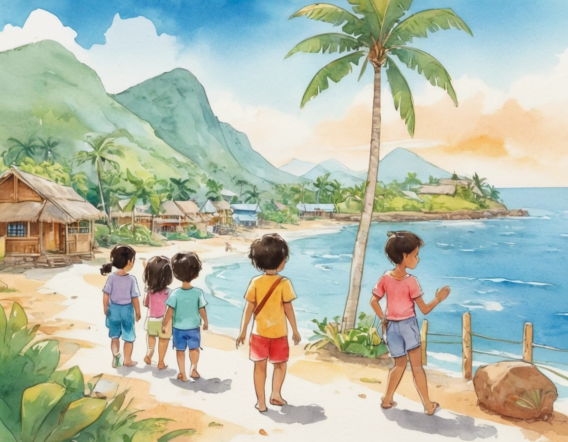 Vibrant image representing the Rarotongan language and culture of the Cook Islands