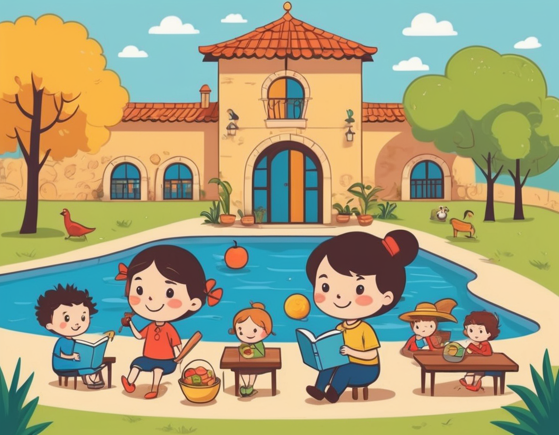 A textbook or digital interface showing Spanish language learning materials, perfect for beginners